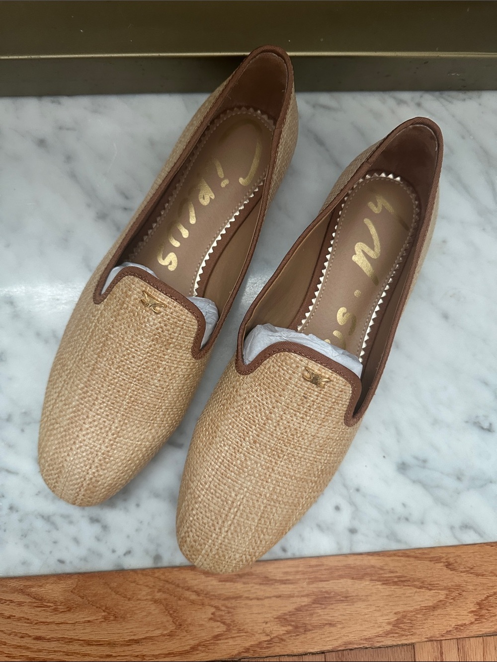Circus by Sam Edelman - Woven Tan Slip-On Loafers - size 9.5